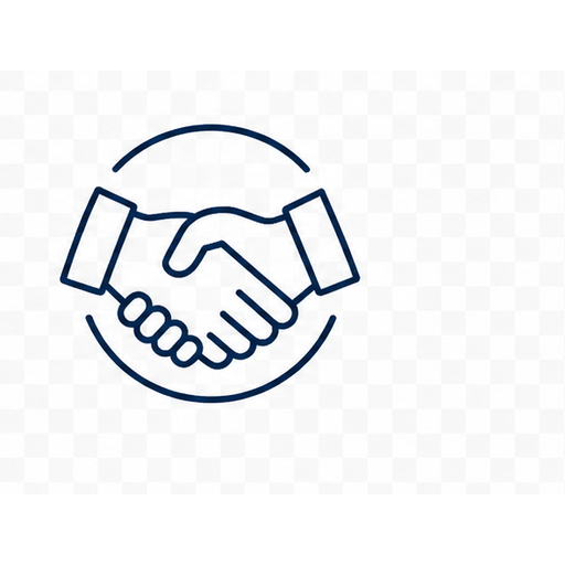 Agent partnership handshake icon