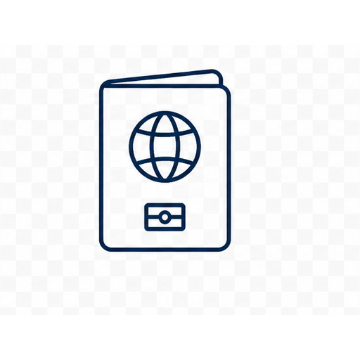 Visa application passport icon
